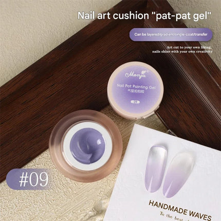 1Jar Cushion Patting Gel Polish Ombre Black White Peach Pat Pat Gel Nail Polish Drawing Liner French Nail Cushion Gradient Gel