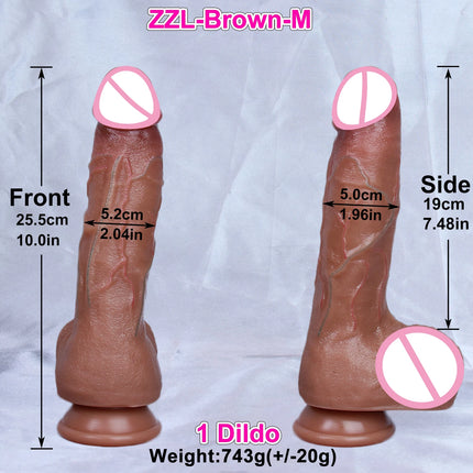 2 Colers Realistic Soft Huge Dildo Double Silicone Artificial Penis Gay Masturbation Suction Cup Dick Woman Man Anal Sex Toy
