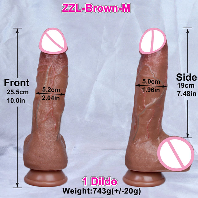 4 Sizes Realistic Soft Big Dildo Double Silicone Thick Huge Penis Woman Man Anal Sex Toy Gay Masturbation Suction Cup Dick