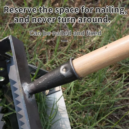 Hand Push Hoe Wheeled Weeding Manganese Steel Weed Machine Saw Tooth Agricultural Loosening Weeder No Handle