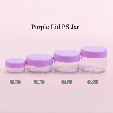 10/50/100pcs Empty Plastic Jar 5G 10G 20G Ps Jars Serum Pots Eye Cream Case Makeup Container Lip Balm Cans Cosmetic ZM003