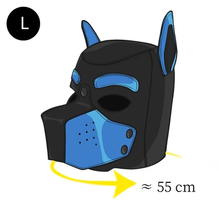 Sexy Charm Puppy Play Cosplay Mask Kit with Vibrant Full Head Ears Dog Hood for Couple BDSM Bondage Halloween Adult Sex Toys
