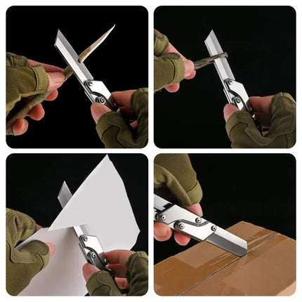 【Crafted with Ingenuity】Stainless Steel Multi-Functional Folding Peeler - EDC Tool & Portable Outdoor Fruit Knife