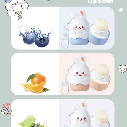 Fruity Children Baby Lip Balm Moisturizer Nutritious Anti Dry Cracking Lip Mask Cute Cartoon Bunny Kids Autumn Winter Lip Care