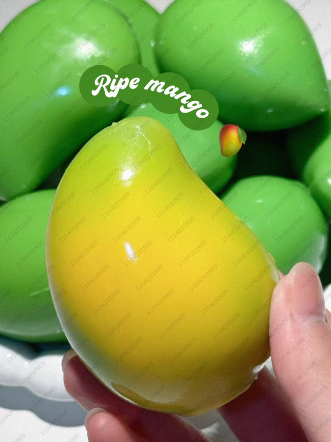 Mango Stress Ball Squishy Color-changing Mango Squeeze Ball ASMR Sensory ADHD Anti Stress Relief Fidget Toys for Kids & Adults