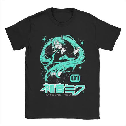 2026 new Hatsune Miku Anime T Shirt Men's Cotton Top Tee Aesthetic O-neck Short Sleeve High quality