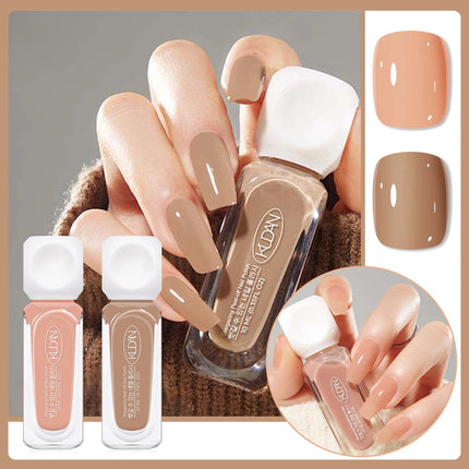 2pcs/set 10ml Water-Based Peel-Off Nail Polish Kit Red Pink Long Lasting Quick Drying No Lamp Needed Nail Art Nail Supplies