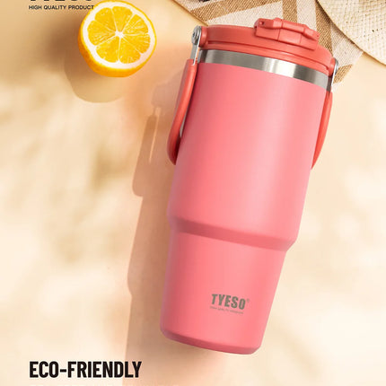 TYESO 600/900/1200ML Travel Coffee Mug Stainless Steel Double Walled Vacuum Water Bottle Tumbler Thermo Bottle Insulated Cup