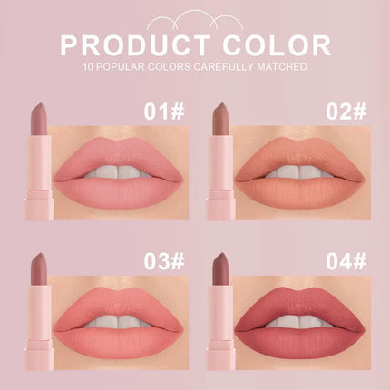 10 PCS Matte Lipstick Kit lip gloss Korean cosmetics LIp gloss Long Lasting Makeup for women Lip pencil cheap make up Beauty