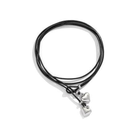 Trendy Hip Hop Star Moon Pendant Anklets for Women Simple Retro Multilayer Adjustable Leather Wax Line Feet Chain Party Jewelry