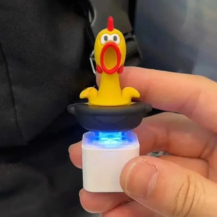 2PCS Screaming Chicken Keychain Sound Light Effect Press Button Stress Relief Fidget Toy Bag Pendant Novelty Birthday Gift  2026