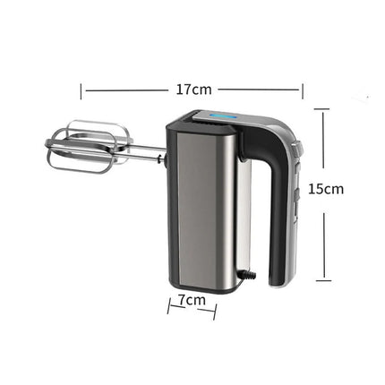 Electric Hand Blender Stainless Steel Mini Multifunctional Mixer White Kitchen Tool for Whipped Cream Flour Dough Cake Baking