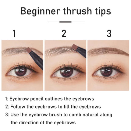 HAOZHUANG  Waterproof Long Lasting Eyebrow Pencils with Soft Brush Eyebrows Makeup Tool Permanent Makeup Tattoo Accessories