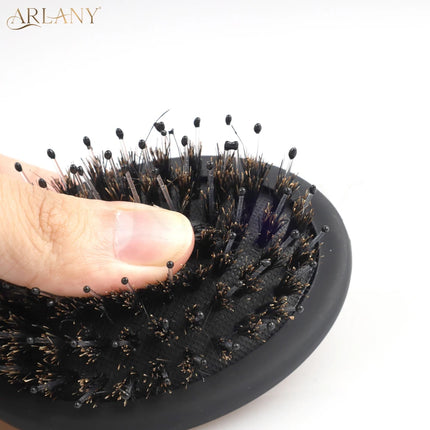 ARLANY Hair Massage Comb Nylon Mixed Boar Bristle Hair Brush Hair Extensions Brush Detangler Hair Extension Cushion Brush