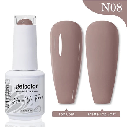 Arte Clavo Red Brown Gel Nail Polish 15ml Autumn Series Base Top Coat Soak Off UV Gel Semi Permanent Varnishes Design Nail Art