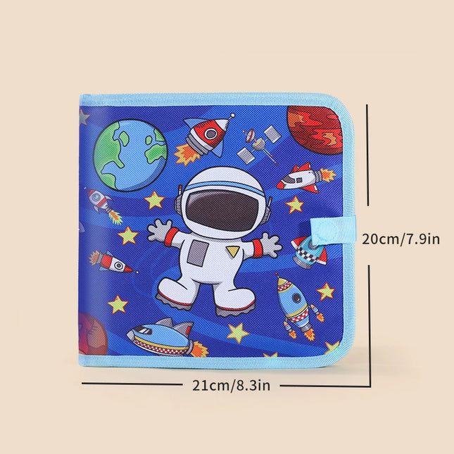 Children's drawing and writing blackboard book can be repeatedly wiped and used (12 color watercolor pen included)