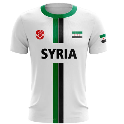 Syria Football Jersey T Shirt Men Outdoor Sports T-shirt 3d Printed Syrian Flag Short Sleeve Oversized Tops Casual Tee Shirts