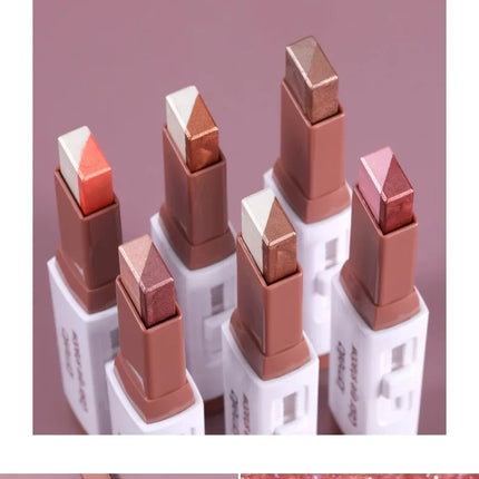 Double Color Eyeshadow Stick Gradient Shimmer Cream Pen Eye Makeup Cosmetic Eyeshadow Stick Korean Makeup