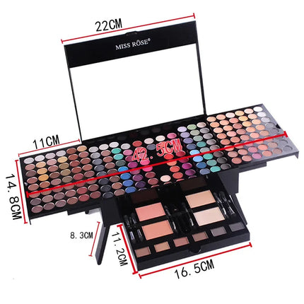 MISS ROSE Makeup Set Box Professional Full Kit 180 Color Glitter Eye shadow Palette Powder Brush Foundation Cosmetic Gifts Women