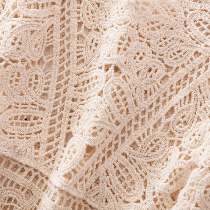 Simple Lace Hollow out Tank Top Women's Korean Sle Summer Outerwear Hoodie ort Sve Commute Sle  Color