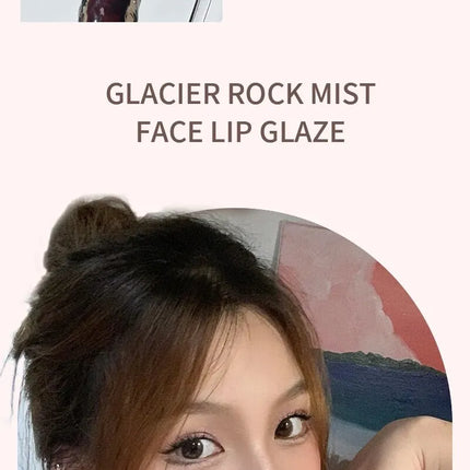 HERORANGEHR292 Glacier Rock Mirror Water Glazed Lip Glaze Moisturizes and Moisturizes, Forming a Film That Is Not Easy to Fade