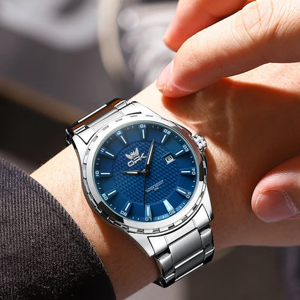 OPK Brand Men's Wristwatch Calendar Display Stainless Steel 6037