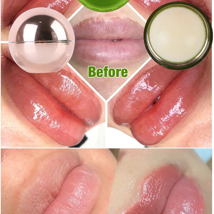 Vegan Organic Moisturizing Round Rose Golden Lip Balm Ball Natural Lip Balm Fade Lip Lines