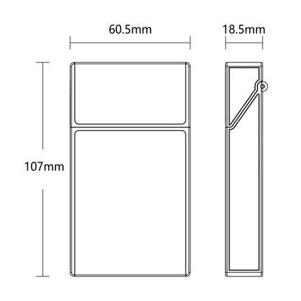 Long Cigarette Case Ultra Thin Flip Cover 20pcs Cigarettes For 100mm Storage Container Box Tobacco Case Smoking Tool Men's Gifts