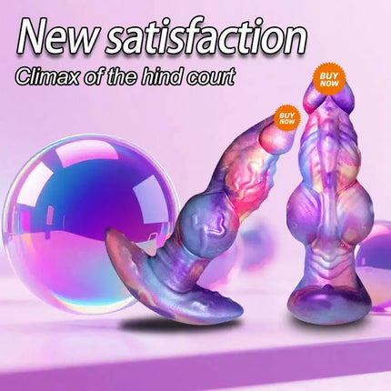 Monster Knots Dildo Anal Plug Realistic Silicone Huge Big Fantasy Toy with Suction Cup Base for Adults