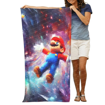 Super Mario Printed Pattern Microfiber Printed Beach Towel Yoga Beach Swimming Running Absorbent Beach Towel