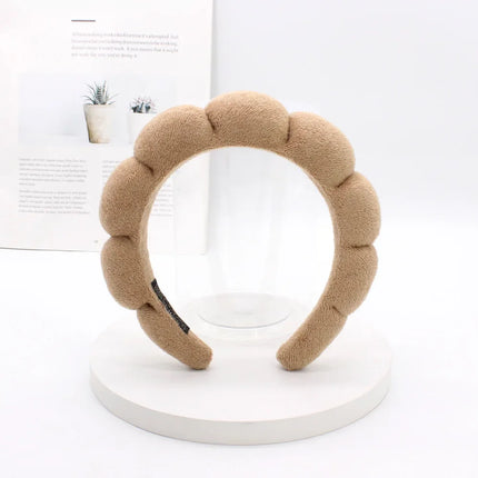 Women Girls Sponge Co Spa Makeup Bubble Terry Cloth Headband Puffy Retro Hair Bands Soft Hairband Headwear