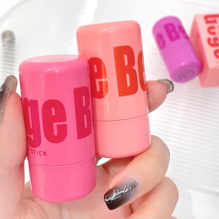 Lip and cheek blush stick color change brightening natural saturation student girl