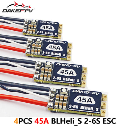 DAKEFPV 35A 45A BLHeli_S BLS 2-6S ESC Built-in Programmable RGB LED ONESHOT125 D-Shot 150/300/600 For RC FPV Quadcopter Frame