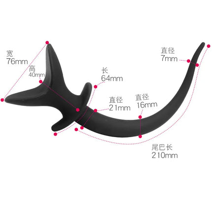 Silicone Dog Tail Anal Plug G Spot Prostate Massager Butt Open Plug Anal Dilator Couples Roleplay Cosplay Kit Erotic Accessories