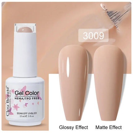 Clou Beaute 15ml Nail Gel Polish Vernis Semi Permanent UV LED Lamp Lakiery Hybrydowe Hema Free Red Nail Art Gel Lacquer Gel