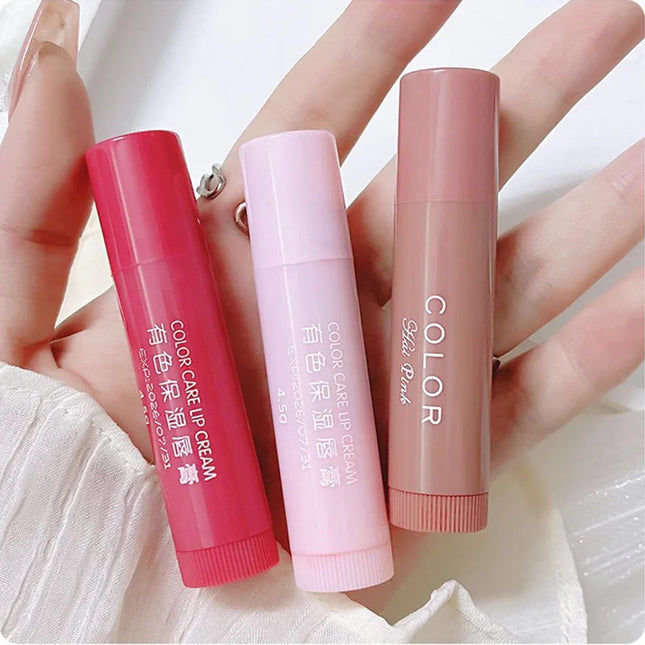 HAIPINK 3-Piece Set Tinted Moisturizing Lip Balm - Hydrating, Reduces Lip Lines, Prevents Chapping