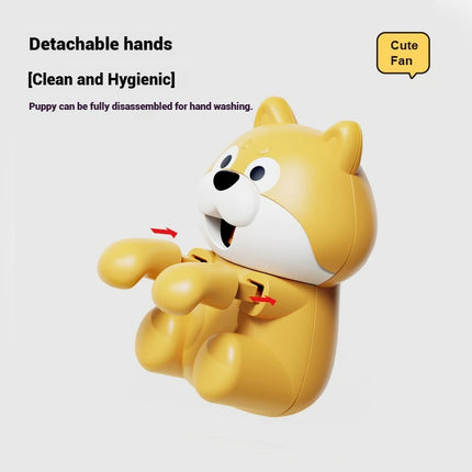 Small Fan Cartoon Puppy Animal Kitty Cat Shapes Tool Portable Handheld Fan Noodles Water On the Cup Toys