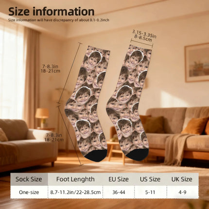 Custom Face Socks Socks With Many Faces Personalized Face Socks Personalized Photo Socks Best Custom Gift Idea
