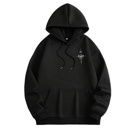 2025 High Quality Personality Trendy Cool Men Long Sleeve Hooded Sweatshirt Autumn Winter Daily Outdoor Sports Casual Sportswear