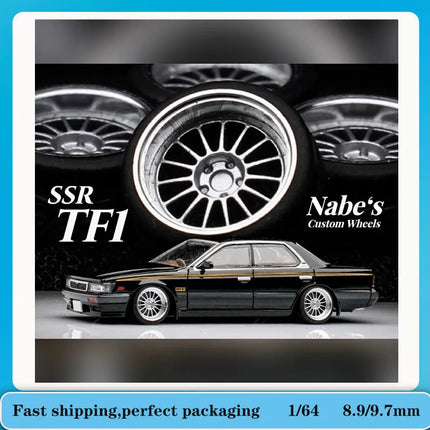 Nabes Chika 1/64 21A/21C/Vsxx/TF1 8.9/9.7mm Car Modified Wheel Hub Rubber Tires Resin Wheels Suitable for 1:64 Static Model Cars