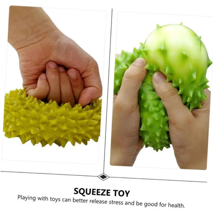 Soft Durian Squishy Stress Balls Squeeze Toys Stretchy Fruit Stress Relief Squeeze Ball Squishy Fidget Toy for Adults Kids