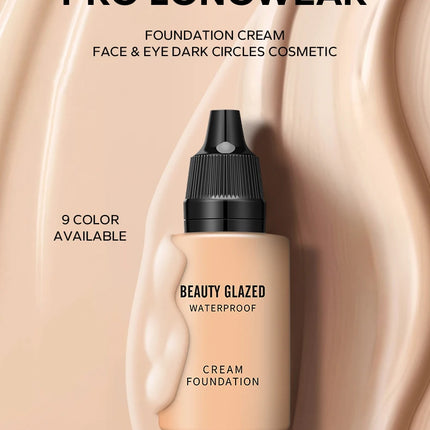 Flawless All Day: 9 Color Waterproof Concealer Foundation For Women Makeup Full Coverage Long Lasting Moisturizing