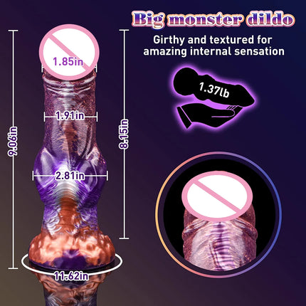 9" Realistic Dildo Silicone Wolf Dildo Big Knot Anal Dildo Giant Strong Suction Cup Anal Plug G Spot Dragon Dildo Adult Sex Toy