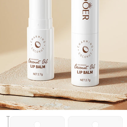 SADOER Coconut Lip Balm Moisturizing Anti Cracking Hydrating Repair Nourishing Anti Wrinkles Lipstick Lips Skin Care Products
