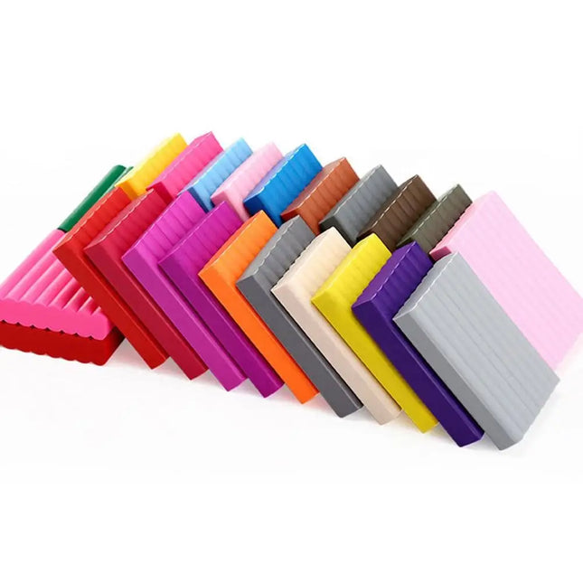 24 Colors Soft Polymer Clay 20g Each, Non-Toxic DIY Modeling Clay Kit for Kids Adults, Non-Stick Handmade Craft Clay for Jewelry