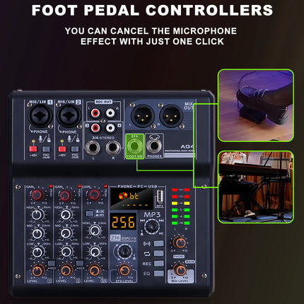 Sound card mixer mobile computer live broadcast network K song recording arranging suit belt USB reverberation 5V