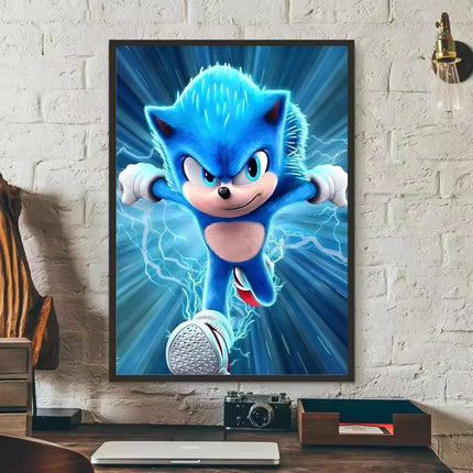 MINISO Sonic Wall Poster Removable Sticker | MINISO Sonic Poster Wall Sticker