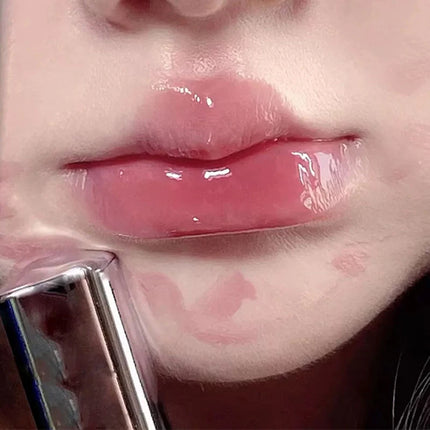 Silver Tube Five-color Clear Water Gloss Lip Gloss Moisturizing Mirror Crystal Jelly Lip Glaze Watery Texture Lip Tint Makeup