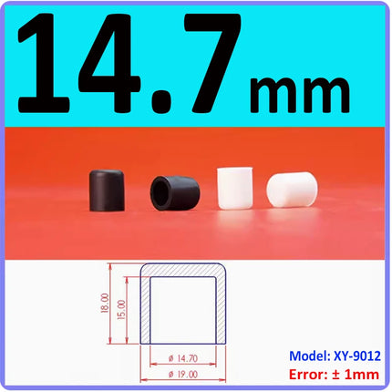 White/Black Silicone Rubber Round Caps Protection Gasket Dust Seal End Cover Caps For Pipe Bolt Furniture 3mm-78.5mm