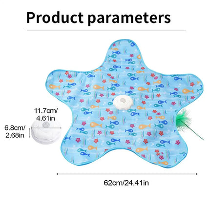 Automatic Cat Toys Indoor Cat Toy Star-Shaped Chew-Proof Three Speed Games for Teething Hunting Mental Stimulation Training